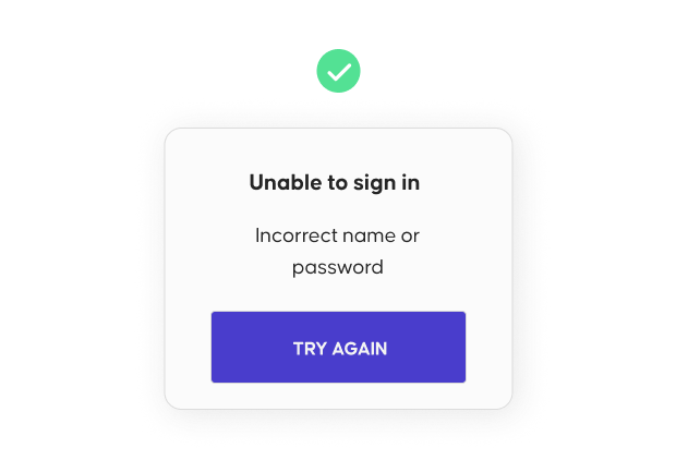 Screen with clear login directions