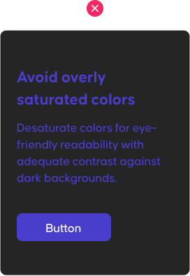 Moderate saturation wrong way