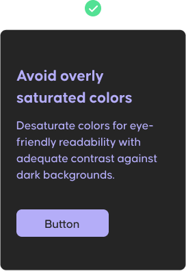 Moderate saturation correct way