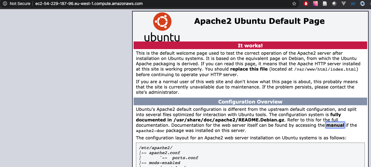 Apache2  ubuntu default page 