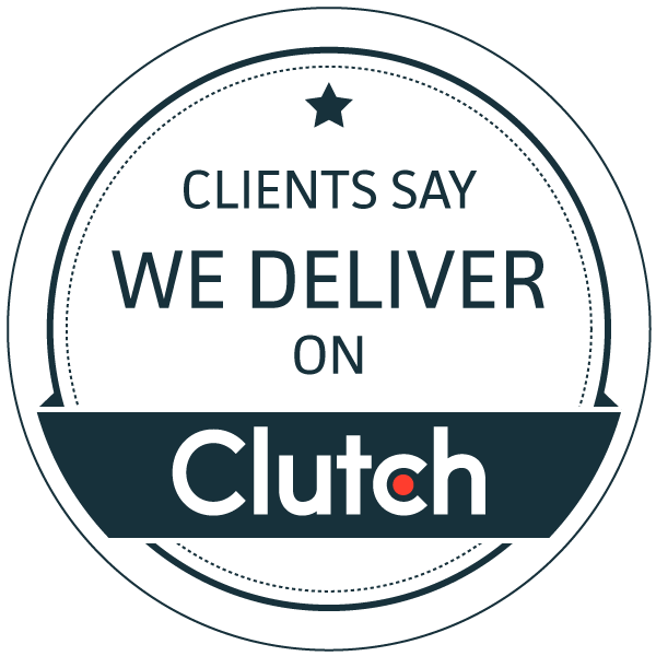 Clutch clients say we delivery  badge