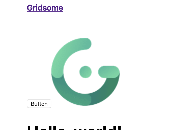 Gridsome default button