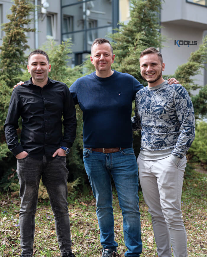 Three Kodius senior engineers.